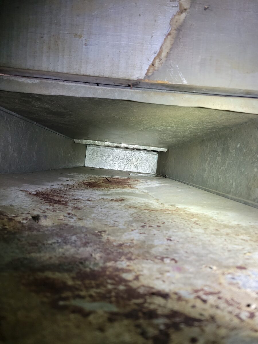 The same air duct after SafeAir Duct Care cleaning, clean and clear